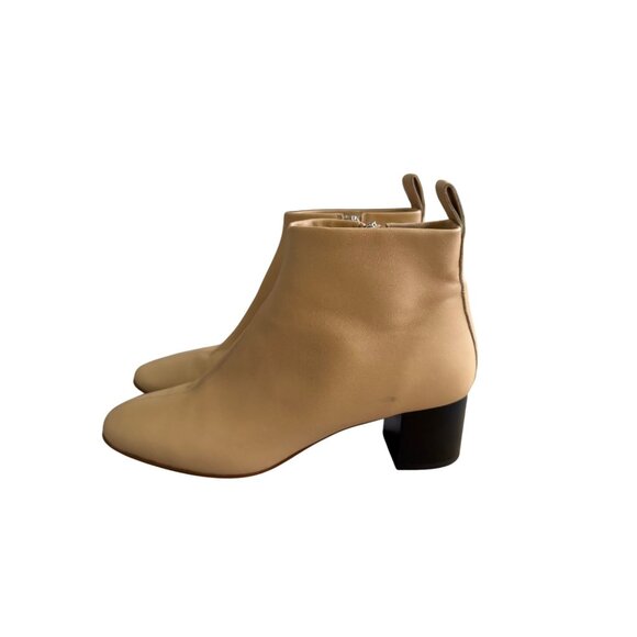 EVERLANE Beige Leather Ankle Booties Boots Size 8.5 - Picture 6 of 9